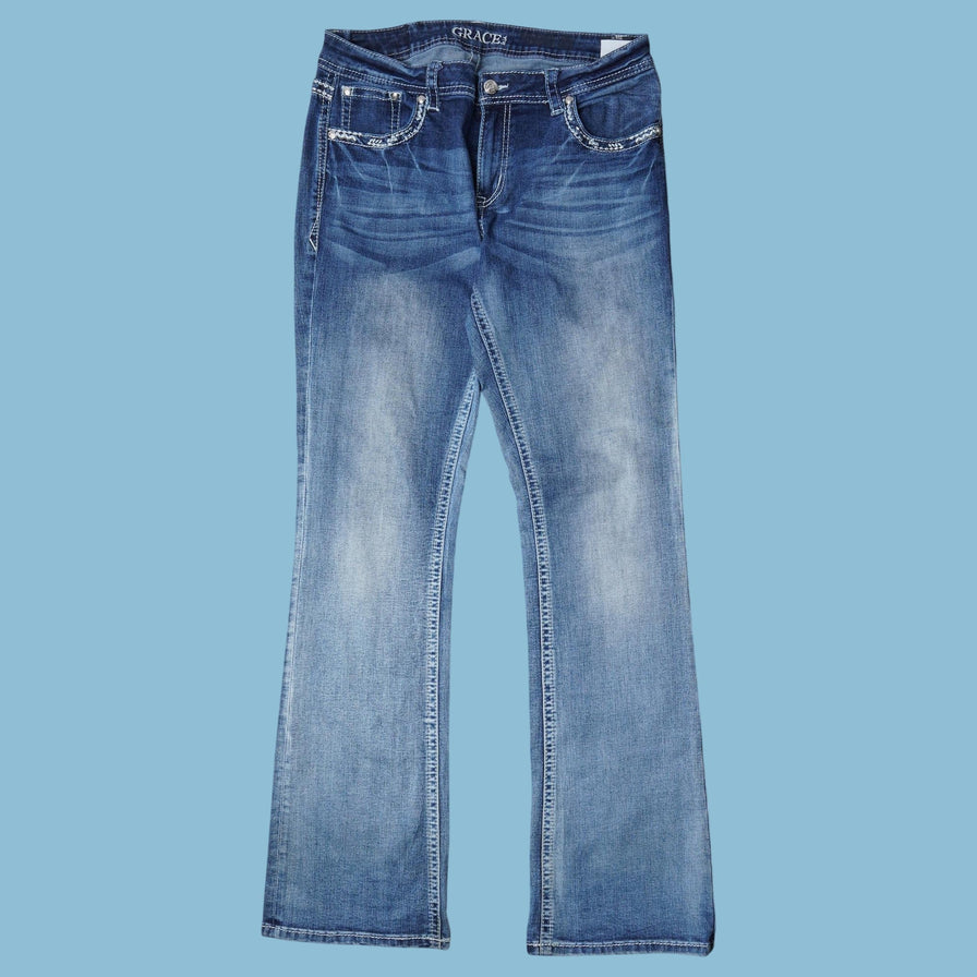 Vintage Grace Aztec Jeans - L