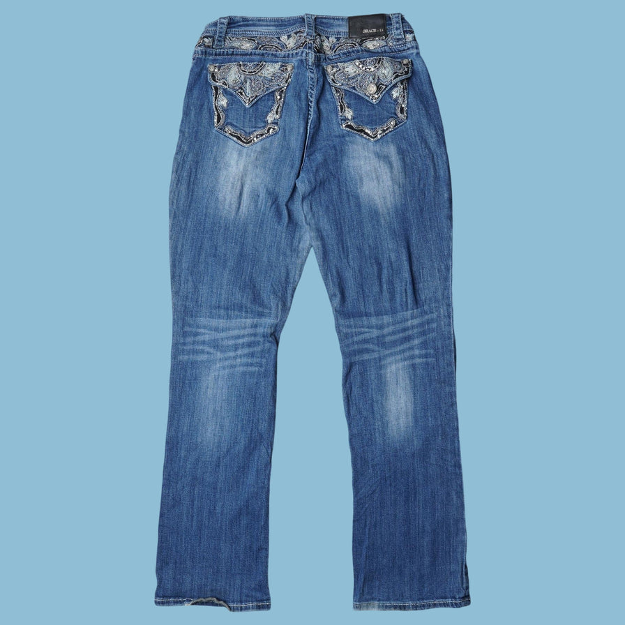 Vintage Grace in LA Embroidered Jeans - L