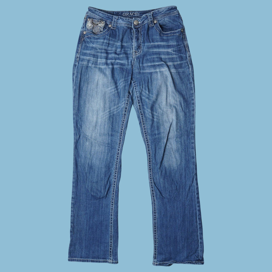 Vintage Grace in LA Embroidered Jeans - L