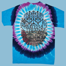 Vintage Grateful Dead 90s Skeleton Roses Tie-Dye T-Shirt - XL