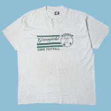 Vintage Greenfield Ironmen Hawk Football T-Shirt - 2XL