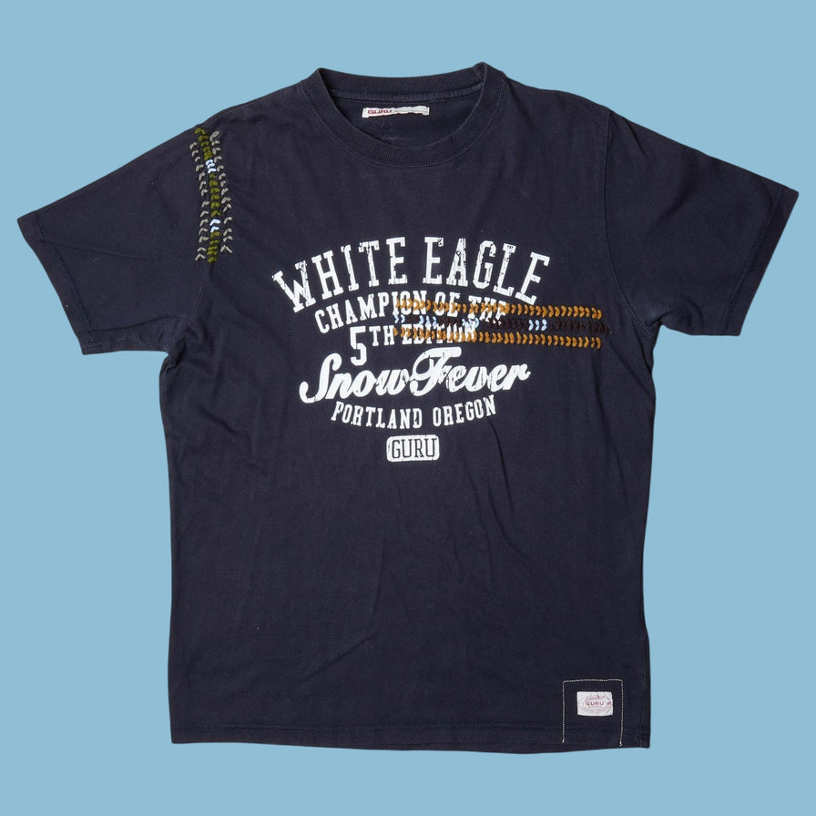 Vintage Guru 2000s White Eagle Snow Fever T-Shirt - M