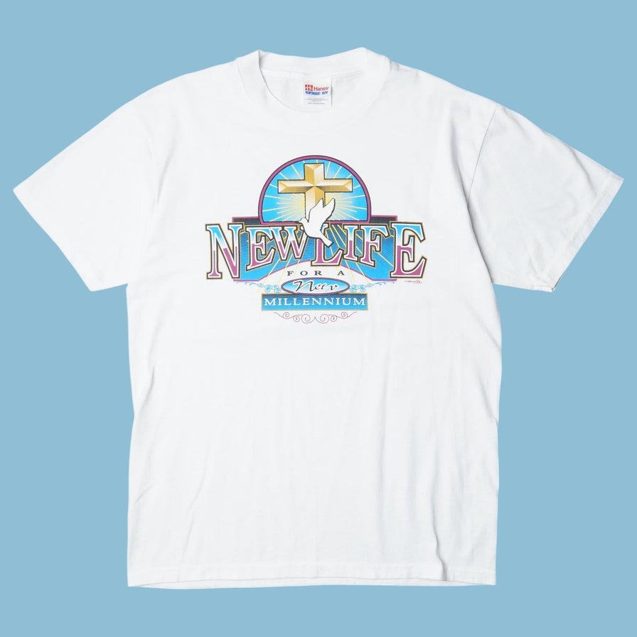 Vintage Hanes 2000s New Life Millennium T-Shirt - M