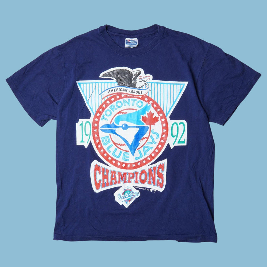 Vintage Hanes 90s Toronto Blue Jays 1992 Champions T-Shirt - L