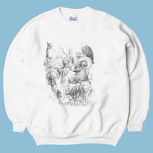 Vintage Hanes 90s Wildlife Graphic Sweater - XL