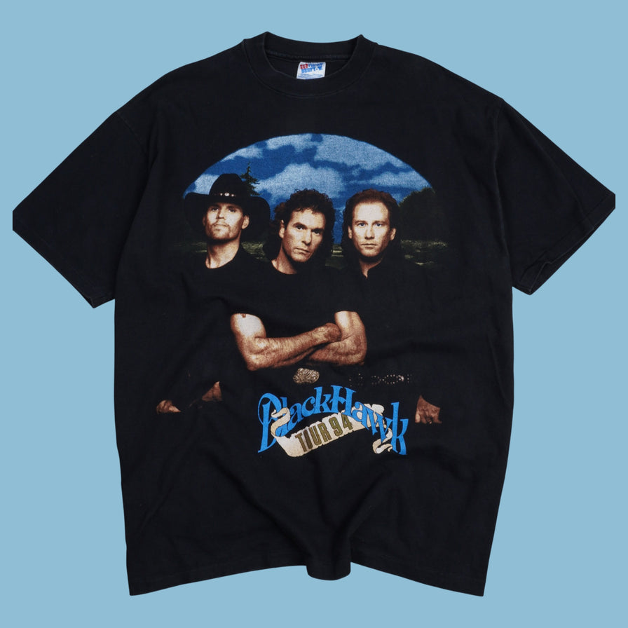 Vintage Hanes Black Hawk Tour 1994 T-Shirt - XL - NFF Vintage