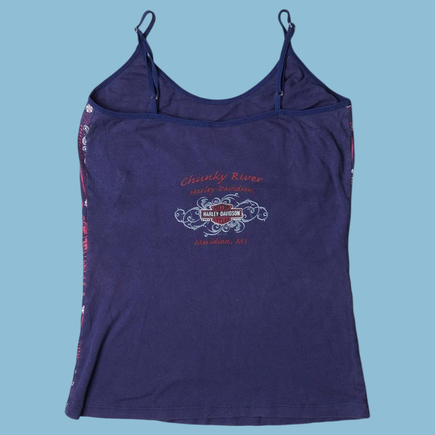 Vintage Harley Davidson 2000s Bandana Print Top - L