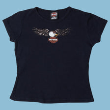Vintage Harley Davidson 2000s Eagle Rhinestone T-Shirt - S