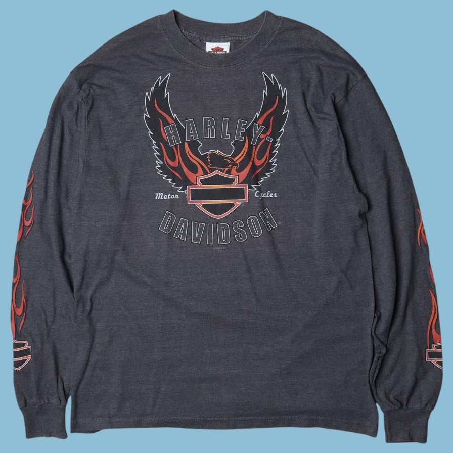 Vintage Harley Davidson 2000s Flame Eagle Longsleeve - L