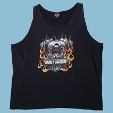 Vintage Y2K Harley Davidson Flame Tank Top Shirt - 2XL