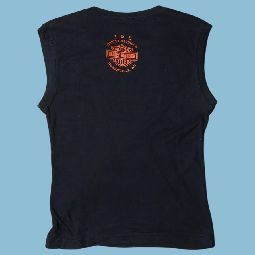 Vintage Harley Davidson 2000s Flaming Heart Tank Top - L