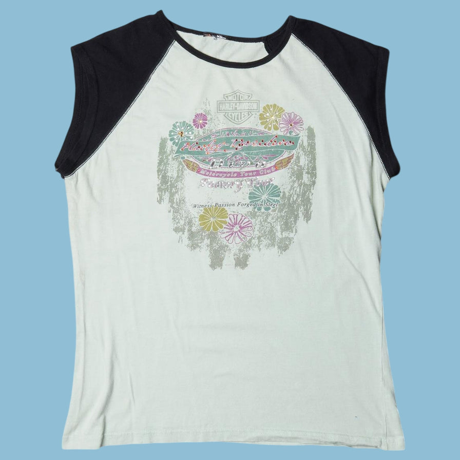 Vintage Harley Davidson 2000s Floral T-Shirt - M
