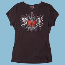 Vintage Harley Davidson 2000s Heart Wings T-Shirt - M