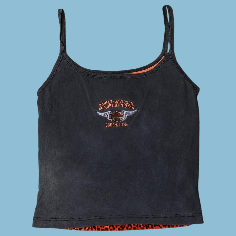 Vintage Harley Davidson 2000s Leopard Print Top - M