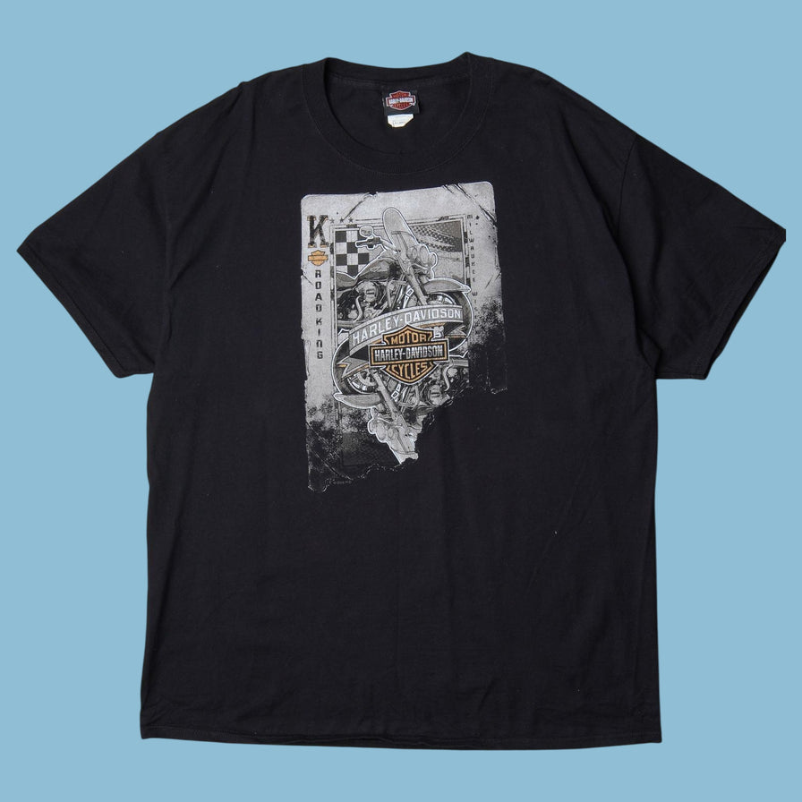 Vintage Harley Davidson 2000s Road King Playing Card T-Shirt - XL