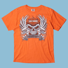 Vintage Harley Davidson 2000s Skull Flames T-Shirt - M