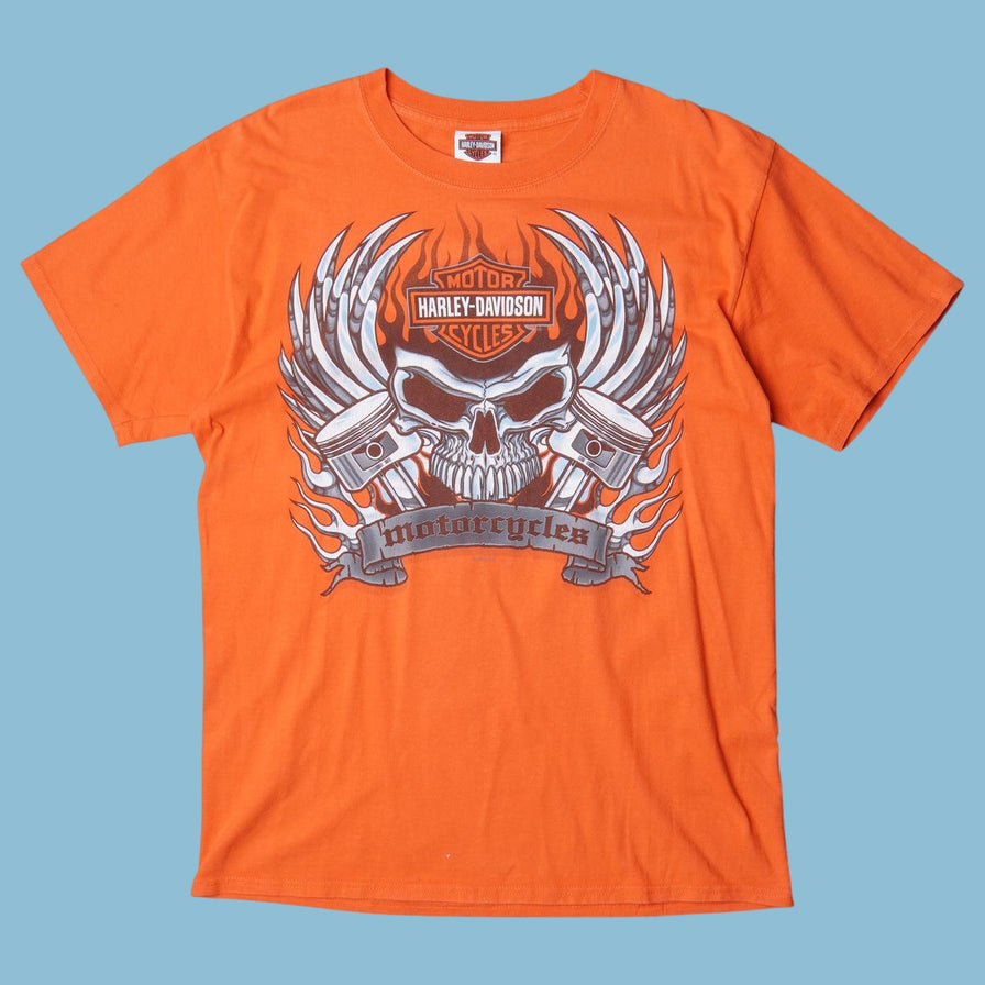 Vintage Harley Davidson 2000s Skull Flames T-Shirt - M