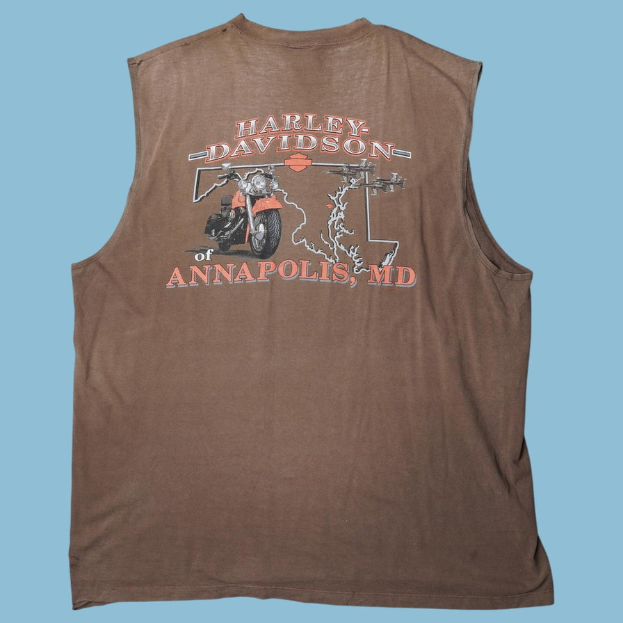 Vintage Harley Davidson 2000s Skull Flames Tank Top - 2XL