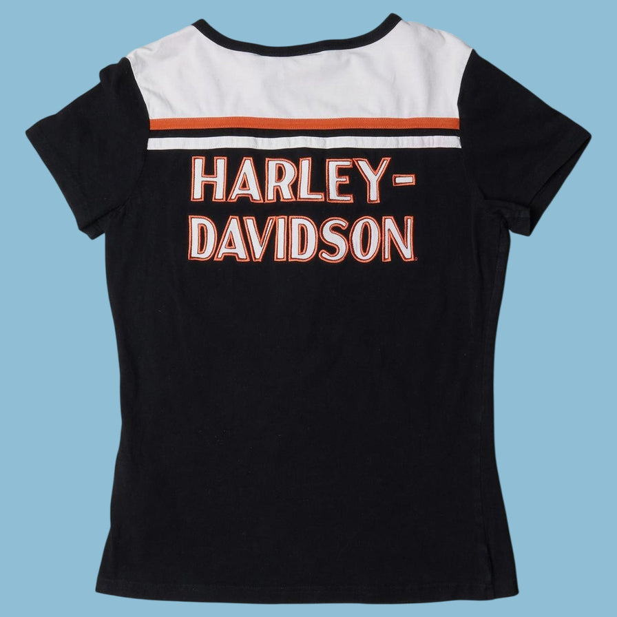 Vintage Harley Davidson 2000s Zip T-Shirt - M