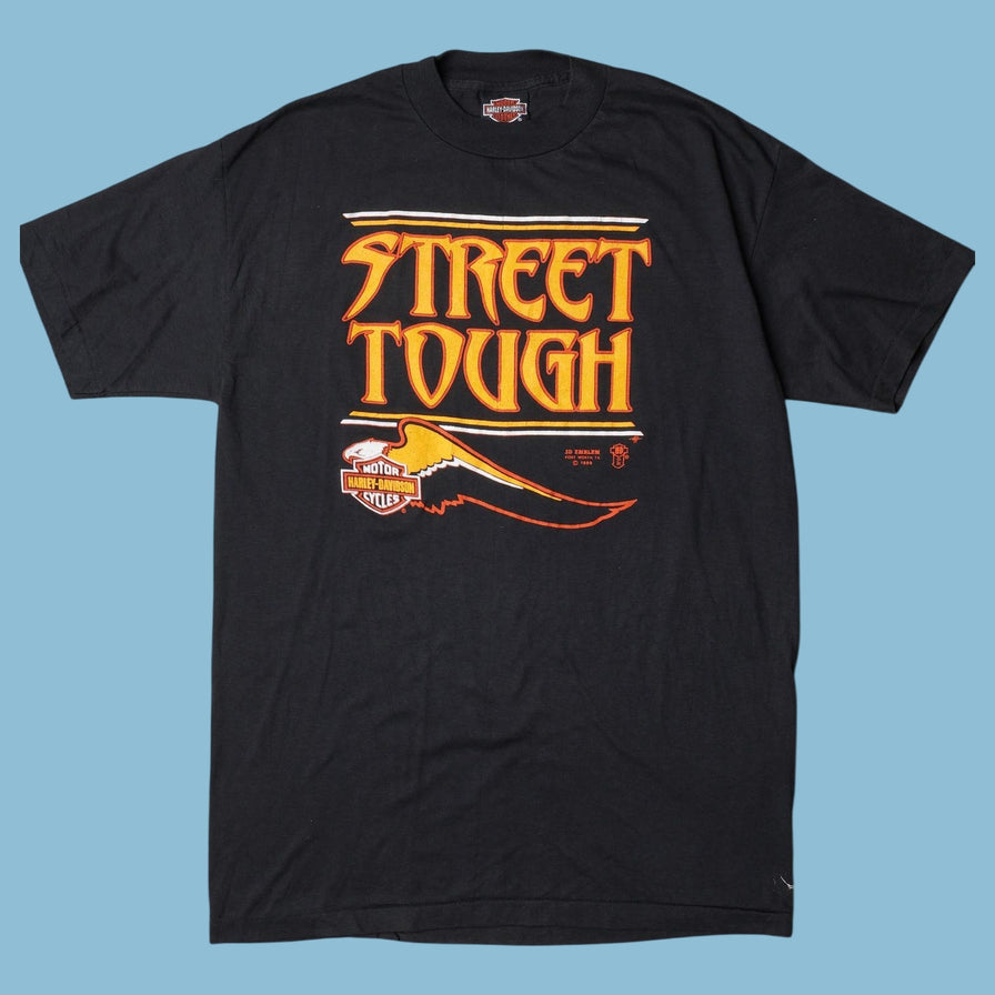 Vintage Harley Davidson 80s Street Tough T-Shirt - XL