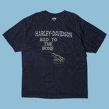 Vintage Harley Davidson 90s Bad To The Bone T-Shirt - L