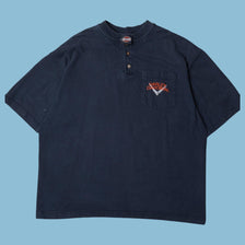 Vintage Harley Davidson 90s Henley T-Shirt - L