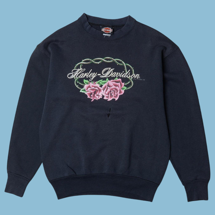 Vintage Harley Davidson 90s Roses Sweater - M