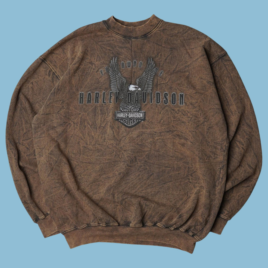 Vintage Harley Davidson Acid Wash Sweater - XL