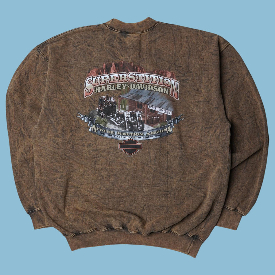 Vintage Harley Davidson Acid Wash Sweater - XL