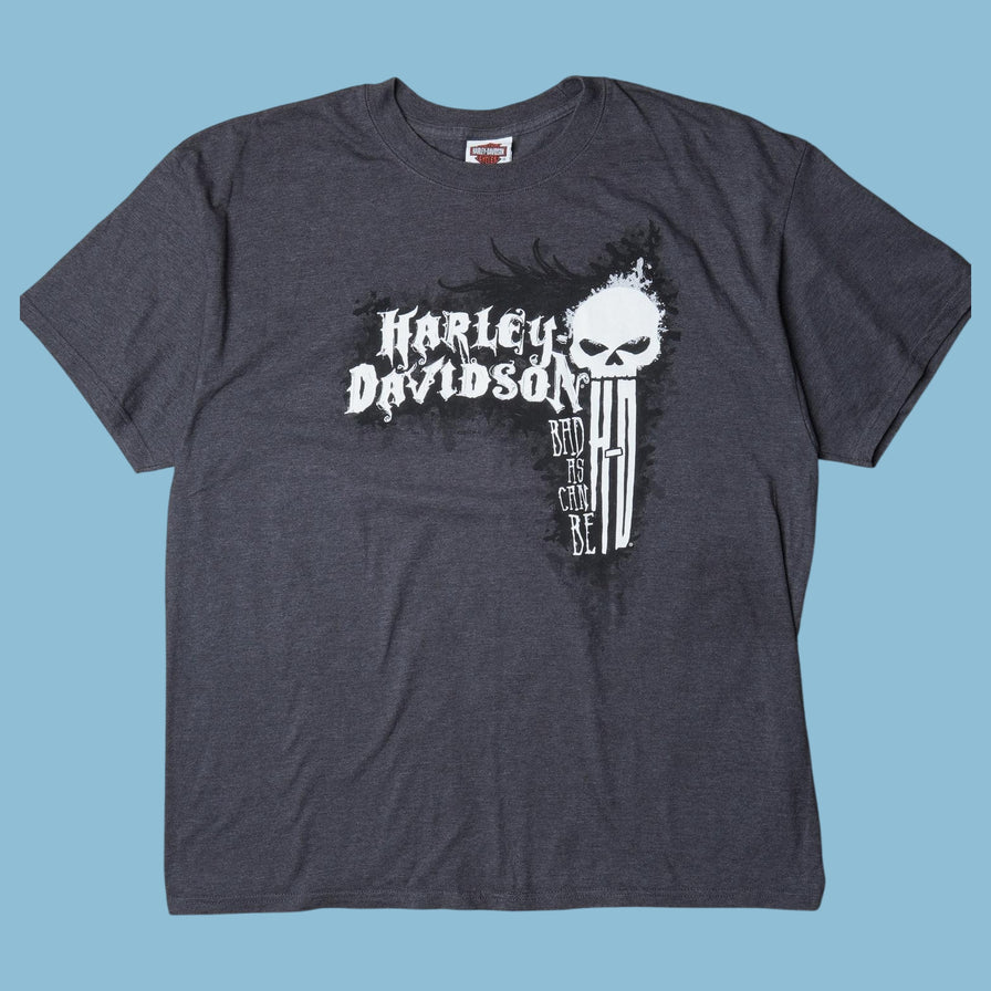 Vintage Harley Davidson Bad As Can Be Skull T-Shirt - XL