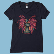 Vintage Harley Davidson Bat Wings Skull T-Shirt - XS