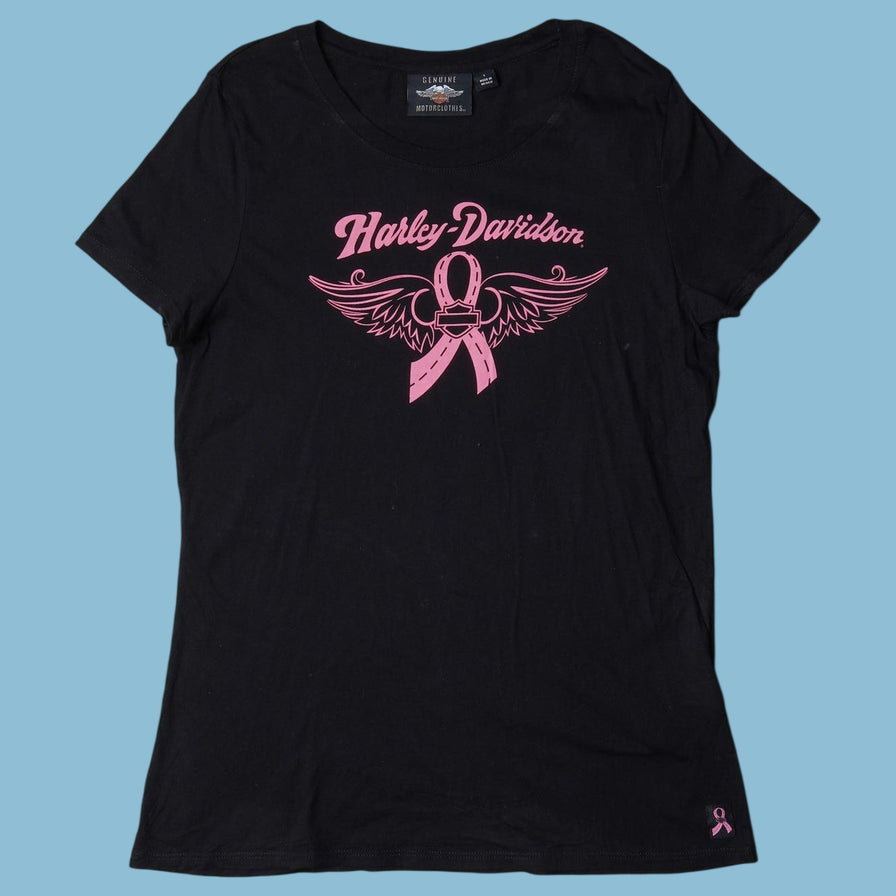 Vintage Harley Davidson Breast Cancer Awareness T-Shirt - L