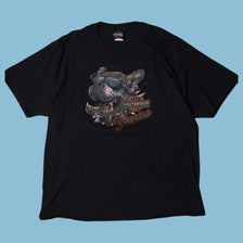 Vintage Harley Davidson Bulldog Graphic T-Shirt - XL