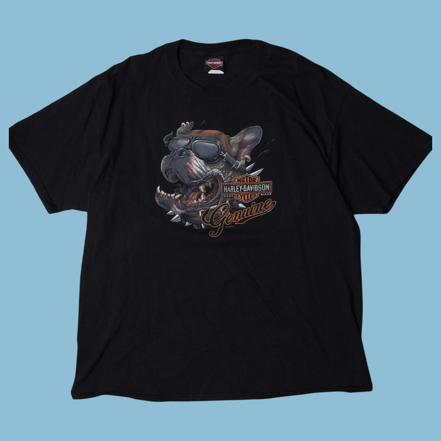 Vintage Harley Davidson Bulldog Graphic T-Shirt - XL