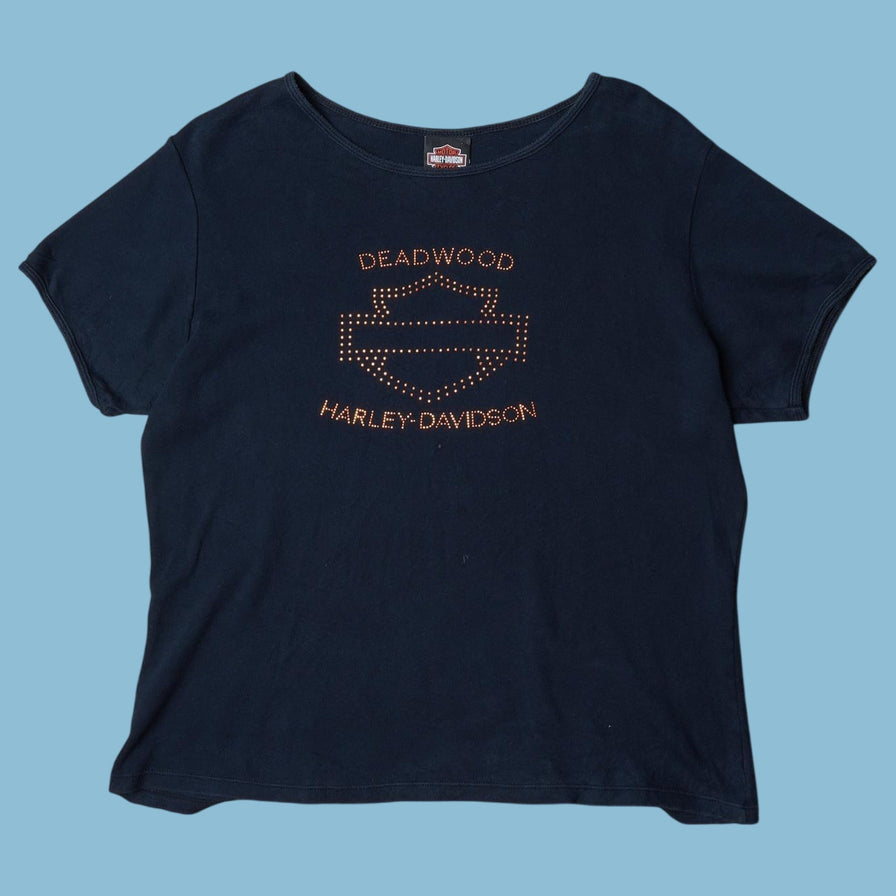 Vintage Harley Davidson Deadwood Rhinestone T-Shirt - XL