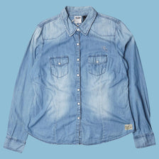 Vintage Harley Davidson Denim Bluse - L