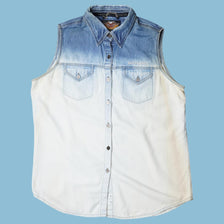 Vintage Harley Davidson Denim Ombre Weste - XL