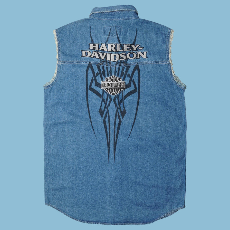 Vintage Harley Davidson Denim Weste - M
