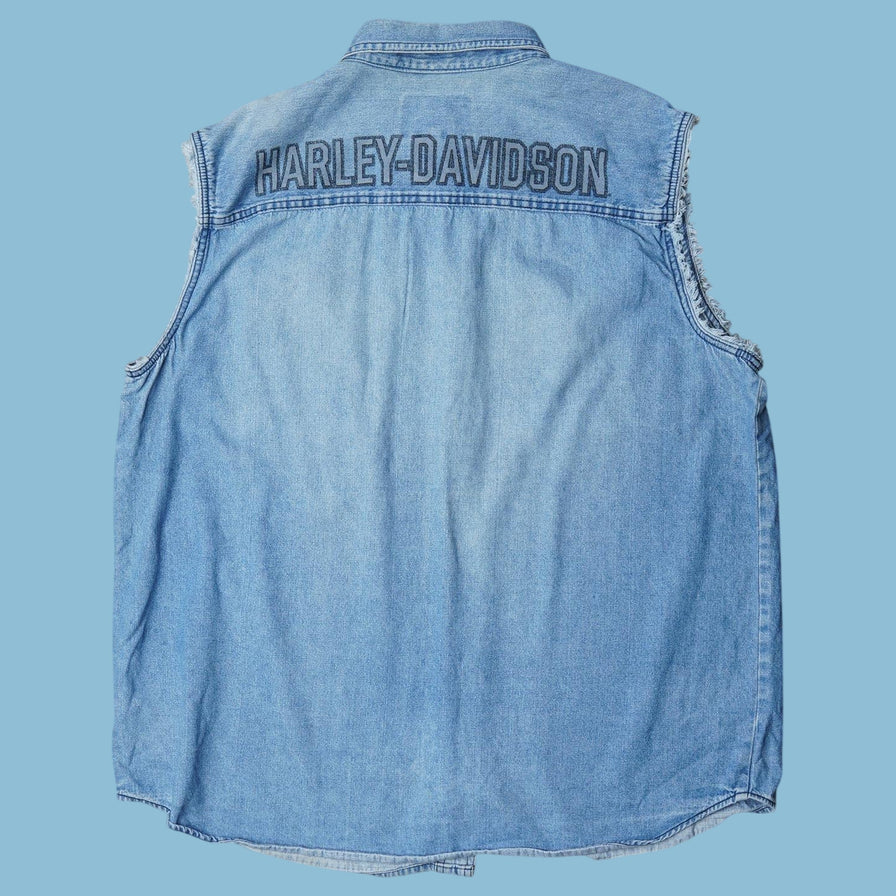 Vintage Harley Davidson Denim Weste - XL