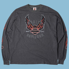 Vintage Harley Davidson Eagle Flames Longsleeve - XL