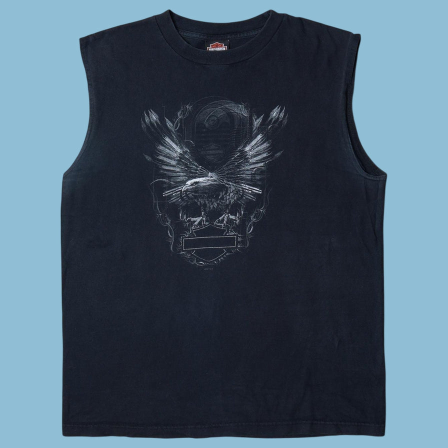 Vintage Harley Davidson Eagle Sleeveless T-Shirt - L