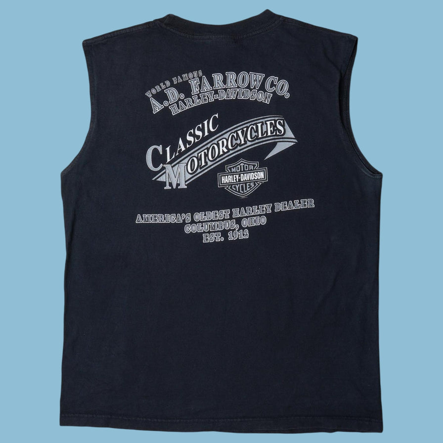 Vintage Harley Davidson Eagle Sleeveless T-Shirt - L