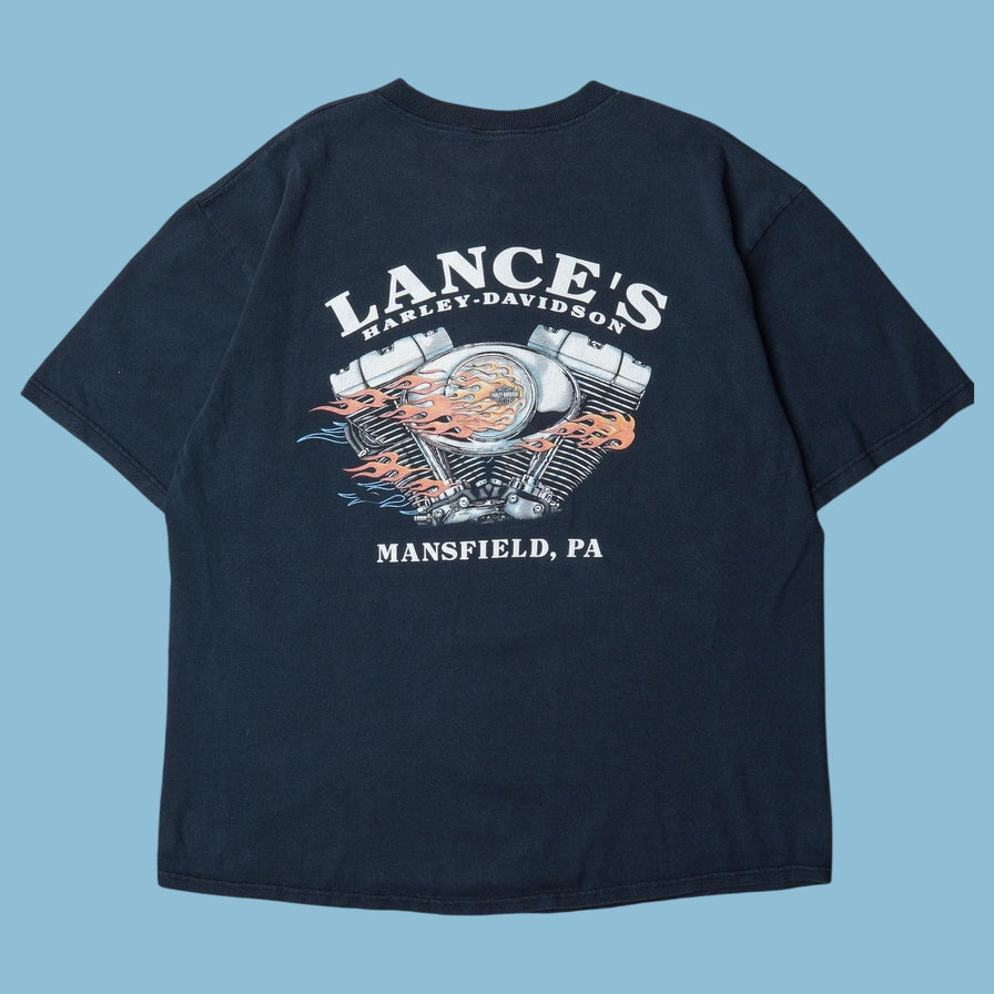 Vintage Harley Davidson Henley T-Shirt - XL