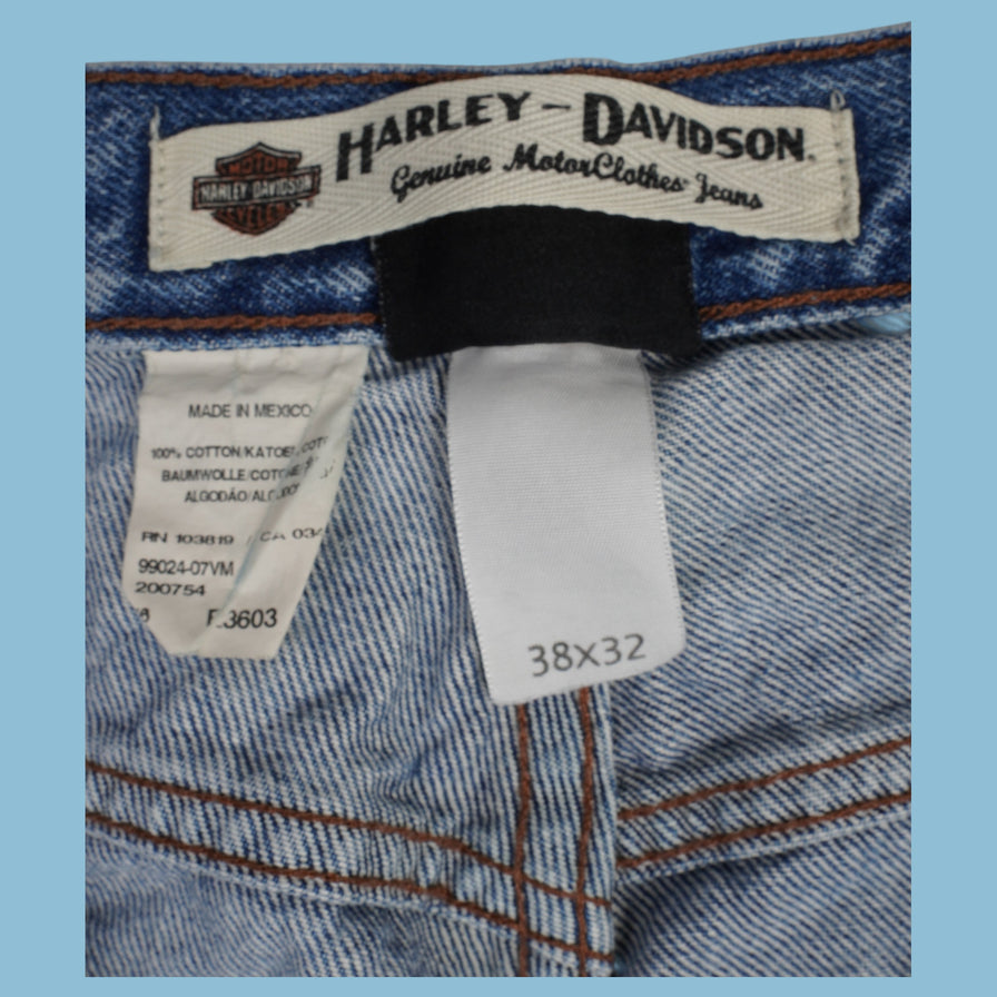 Vintage Harley Davidson Jeans Hose - 38 x 32 - NFF Vintage