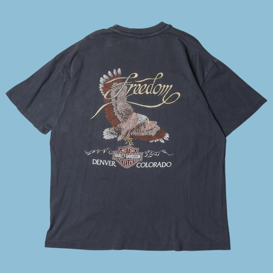 Vintage Harley Davidson Live To Ride Eagle T-Shirt - XL