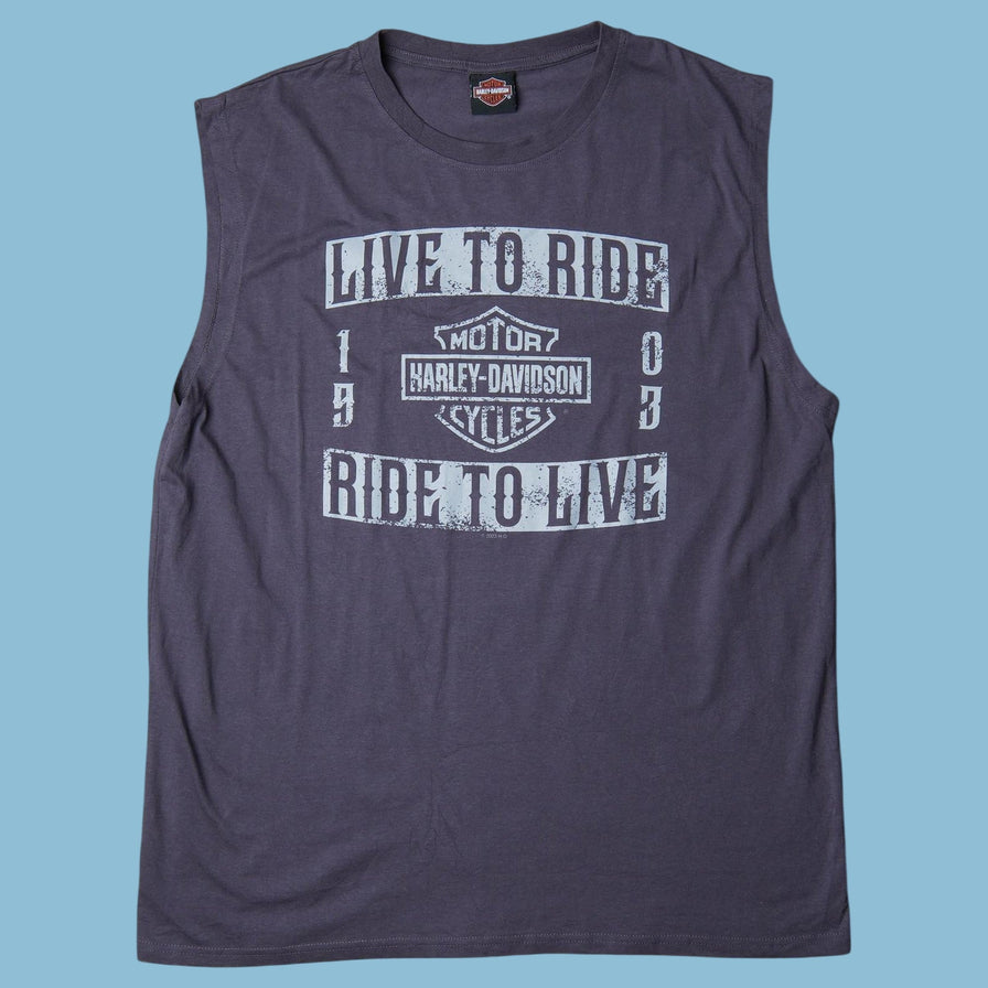 Vintage Harley Davidson Live To Ride Tank Top - 2XL