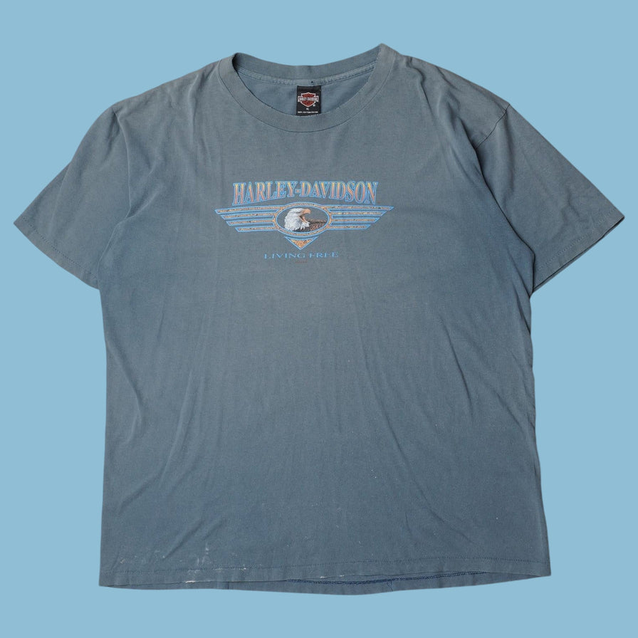 Vintage Harley Davidson Living Free Eagle T-Shirt - XL