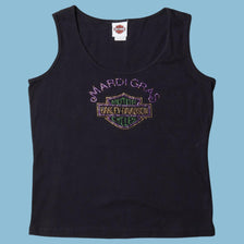 Vintage Harley Davidson Mardi Gras Strass Tank Top - XL