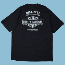 Vintage Harley Davidson Motorcycle Print T-Shirt - XL