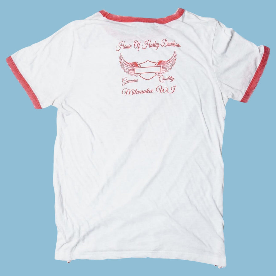 Vintage Harley Davidson Motorcycles Ringer T-Shirt - M